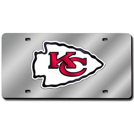 Rico Kansas City Chiefs License Plate Laser Cut Silver 9474613824